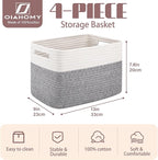 OIAHOMY 4 Pack Storage Baskets for Organizing, Basket for Shelves - Image 2