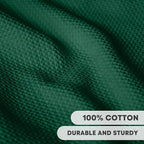 Artoid Mode 100% Cotton Dark Green Waffle Weave Kitchen Dish Cloths, 13x28 Inch - Image 3
