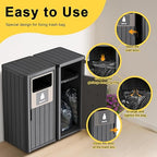 ROJIK 35" Tall Outdoor Trash Can, Weatherproof Resin Garbage Indoor Durable - Image 7