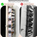 2 Pack Over the Door Organizer 5 Tiers, Extra Large Behind Door Storage of 10 - Image 5