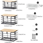 3 Pack Stackable Pantry Organizer, Stainless Steel Trash Bag Holder Dispenser - Image 3