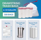 Reli. 6-10 Gallon Trash Bags Drawstring | 500 Count Bulk | 22"x23" | 6 - Image 5
