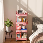 4 Tier Rolling Cart Organizer, Art Craft Diaper Bedside Snack Laundry Room - Image 2