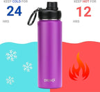 DRINCO Stainless Steel Water Bottle Spout Lid Vacuum Insulated Double Wall - Image 4