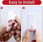 Wall Hooks for Hanging Heavy Duty, Large 12 Self Adhesive Wall - Image 3