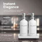 White Glass Hand and Dish Soap Dispenser Set by Brighter Barns - Image 2
