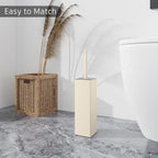BVL Toilet Brush and Holder Set White Freestanding - Image 3