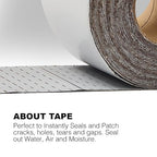 White RV Roof Sealant Tape, UV-Resistant, Weatherproof Patch - Image 4