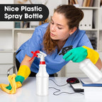 Eccliy 12 Pcs 16 Oz Plastic Spray Bottle, Adjustable Empty Reusable Sprayer - Image 6