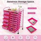 GOFLAME 15-Drawer Rolling Storage Cart, Utility Cart - Image 4