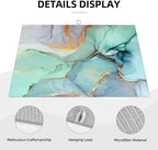 Teal Marble Golden Swirls Pattern Dish Drying Mats - Image 4