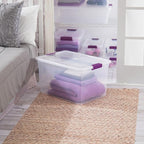 Sterilite 6 Pack 66 Quart ClearView Latch Box, Stackable Organizer Bins - Image 4