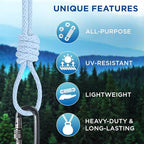 TECEUM Cotton Rope 3/16” – 100 FT – Strong All-Purpose Braided Rope – Natural - Image 4