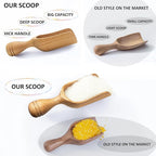 Wooden Scoops for Canisters 3PCS Acacia Wooden Scoop for Jars Small Wood Scoops - Image 4