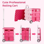 Foldable Rolling Cart on Noiseless Wheels: Portable Utility Cart - Image 7