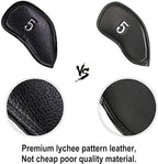 CRAFTSMAN GOLF 12pcs or 1pc Thick Synthetic Leather Golf Iron Head Covers Set - Image 4