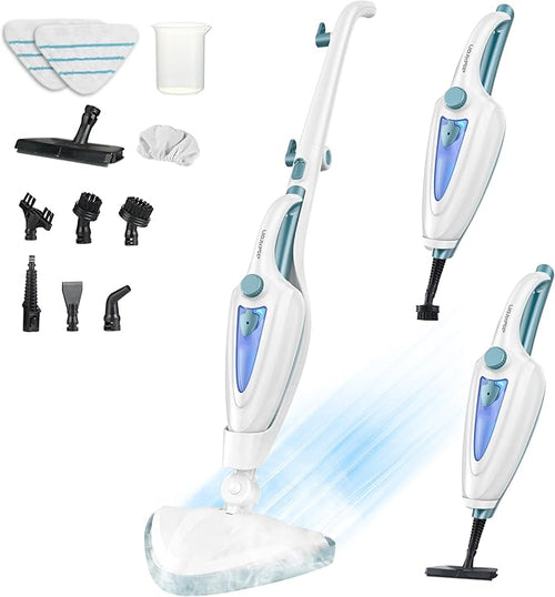 12-in-1 Steam Mop, Fast 15-Sec Heat-Up, 1500W Detachable Handheld Steam Cleaner by aspiron