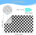 Black White Checkered Plaid Ironing Mat - Image 2