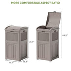 Patiowell 36 Gallon Outdoor Trash Can, Resin Outdoor Garbage Can - Image 7