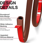 【New Upgrade】 Silicone Door Weather Stripping Door Seal Strip, 19.7 Feet - Image 4