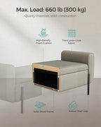 SONGMICS Storage Bench with Armrests, Ottoman with Storage - Image 5