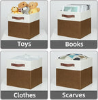 HNZIGE Fabric Cubes Storage Bins Set of 4, 11 x 11 Clothes Storage Cube Baskets - Image 4