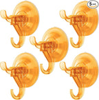 Suction Cup Hooks, 5 Pack Wreath Door Hanger, Removable Small Suction Cups by Antimbee