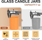 SHOWIN Thick Candle Jars for Making Candles 12 Pcs, 7 OZ Empty Jars - Image 4