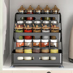 3 Tier Foldable Spice Rack for Countertop Iron Kitchen Seasoning Organizer for - Image 7