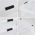 3-Pack 50 Quart Under the Bed Low Profile Storage Boxes, Large Under Bed - Image 3