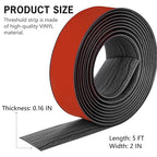 5Ft Floor Transition Strip Self Adhesive Vinyl Cover Floor Strip Flat Divider - Image 2