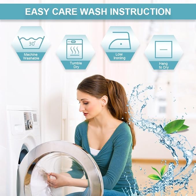 RYB HOME Blue Blackout Curtains 70 inch Width - Image 6