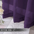 Tollpiz Sheer Curtain Linen Textured Living Room Curtains Sheer Light Filtering - Image 4