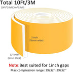 High Density Foam Weather Stripping Door Seal Strip, Insulation Tape Roll - Image 5