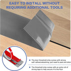 Floor Transition Strip Vinyl Door Threshold Ramp Self Adhesive Carpet Edging - Image 2