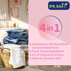 DR.EASY Dryer Sheets Plant Based Formula 252 Ct Super Caring, Softener sheets - Image 2