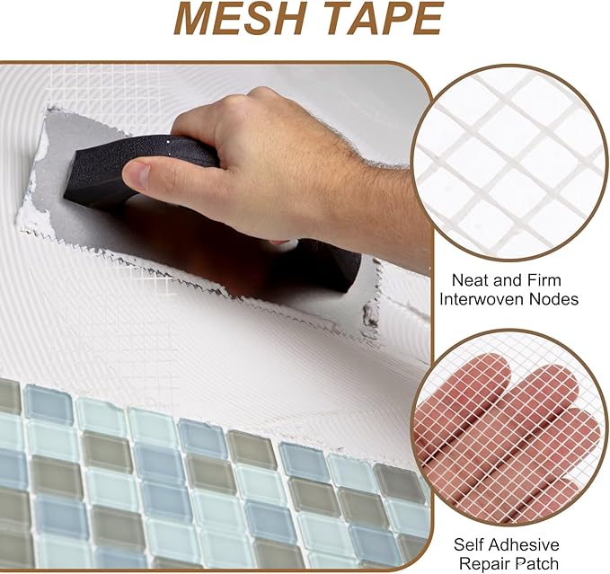 PATIKIL Drywall Repair Mesh Tape, 8 inch x 328 ft Fiberglass Repair Patch - Image 3