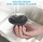6Pcs Steel Wool Scrubber, Stainless Steel Scrubber - Image 7