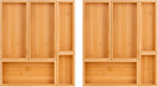 bamboo drawer organizer Set，expandable drawer dividers, wooden storage by Teicui