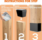 Rectangle Chair Leg Protectors for Hardwood Floors - Image 3
