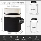 OIAHOMY Laundry Hamper-Laundry Basket, Tall Cotton Storage Basket - Image 5