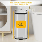 Stainless Steel Bathroom Trash Can - Image 2