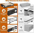 Under Bed Storage with Wheels, Under Bed Storage Containers with Clear Lids - Image 7