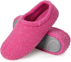 HomeTop Women's Fuzzy Curly Fur Memory Foam Loafer Slippers by HomeTop