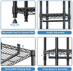 IZEUK 2 Combination Heavy Duty Garment Rack Wire Clothes Rack - Image 3