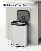 Garvee 13 Gallon / 50 Liter Metal Trash Can - Image 6