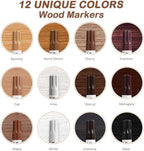 New Upgrade Furniture Pens for Touch Up, 12 Colors Wood Scratch Repair Markers - Image 2