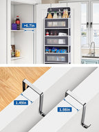 JARLINK 2 Pack Over The Door Organizer, 5 Shelf Door Hanging Organizer - Image 3