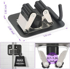 Broom Holder Wall Mount Screw Drilling, Sturdy Heavy Duty Stainless Steel Mop - Image 2