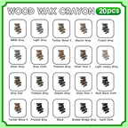 Furniture Markers Touch Up, 20 Colors Wood Filler Sticks, Wood Wax Crayons - Image 2